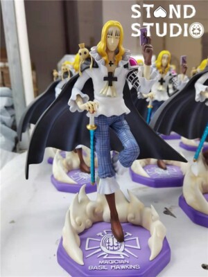 One Piece Basil Hawkins Stand Studio Statue Resin Figurine Model 25cm