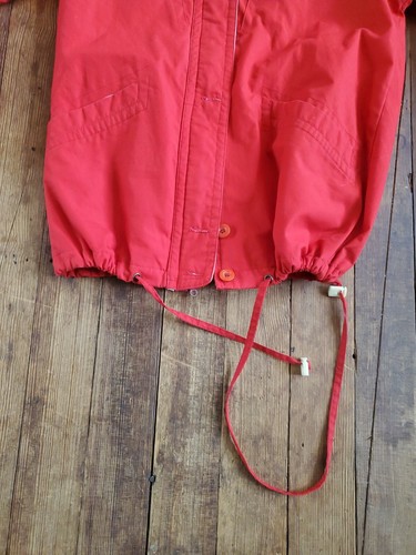 London Fog Towne Rain Jacket Mens Red Full Button and Zip Removable Hood - Picture 2 of 7