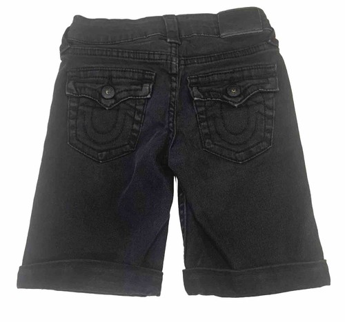 TRUE RELIGION Little Kid’s Black Roll-Up Adjustable Waist Jeans Shorts~~Size 5 - Picture 2 of 6