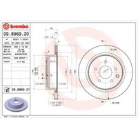 Brembo 2X Bremsscheibe Hinten 292 InnenbelüFtet FüR Nissan Leaf ZE1 ZE0