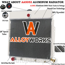 4 Row Aluminum Radiator For 1953-1956 Ford F-100/F-250 F-350 V8 3.6/3.9/4.2/4.4L