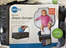 Safe Fit Deluxe Diaper Changer Built-in Disposableb Bag Dispenser