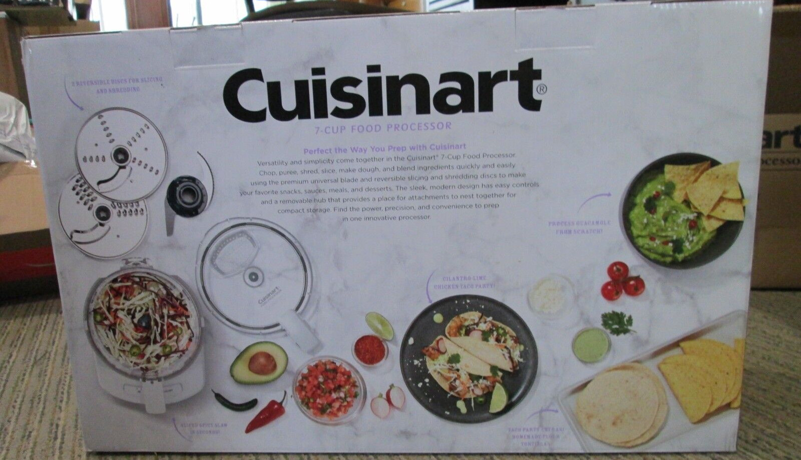 NEW Cuisinart White 7-Cup Food Processor FP-7