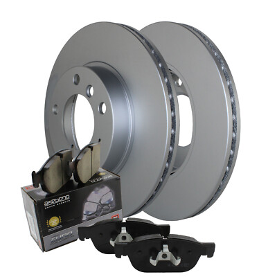 Front Brake Kit 286mm Disc Rotors Akebono EURO Ceramic Pads For BMW E30 E36 E46