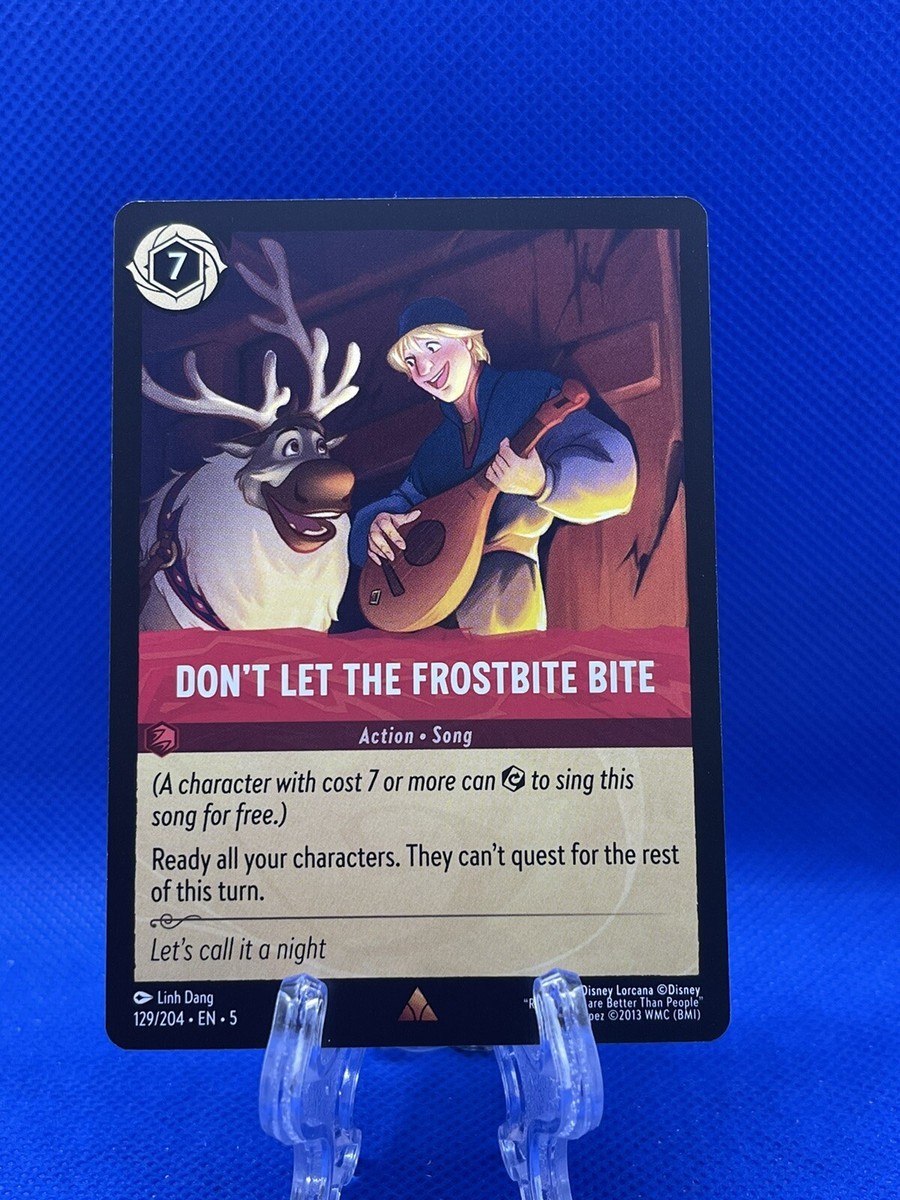 Disney Lorcana Shimmering Skies Don't Let the Frostbite Bite 129/204 Non Foil | eBay Disney Lorcana Shimmering Skies Don't Let the Frostbite Bite 129/204 Non Foil | eBay