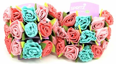 Set of 6 - Spritz  Girls Floral Headbands - Flowered Crowns - New 