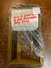 NOS Napa Valley Box TDK Wood Cassette Tape Holder Storage Crate Holds 12 Vintage