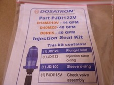 OEM Dosatron PJDI122V Injection Seal Kit PJDI122VVF For D14MZ10V D40MZ5 D8RE5