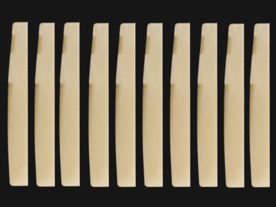 10x Bone Guitar Saddle 3-3/8"x1/8"x3/8" (85x3.5x10mm) Luthier Nut Blank