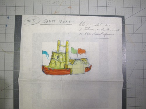 vtg 1955 Disney Disneyland Sand Boat toy Eldon Dedini sketch concept art v3 - Picture 3 of 6