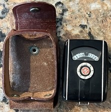 1940  s-50  s GE Light Meter w/leather case Diamond 2.5  x 2"