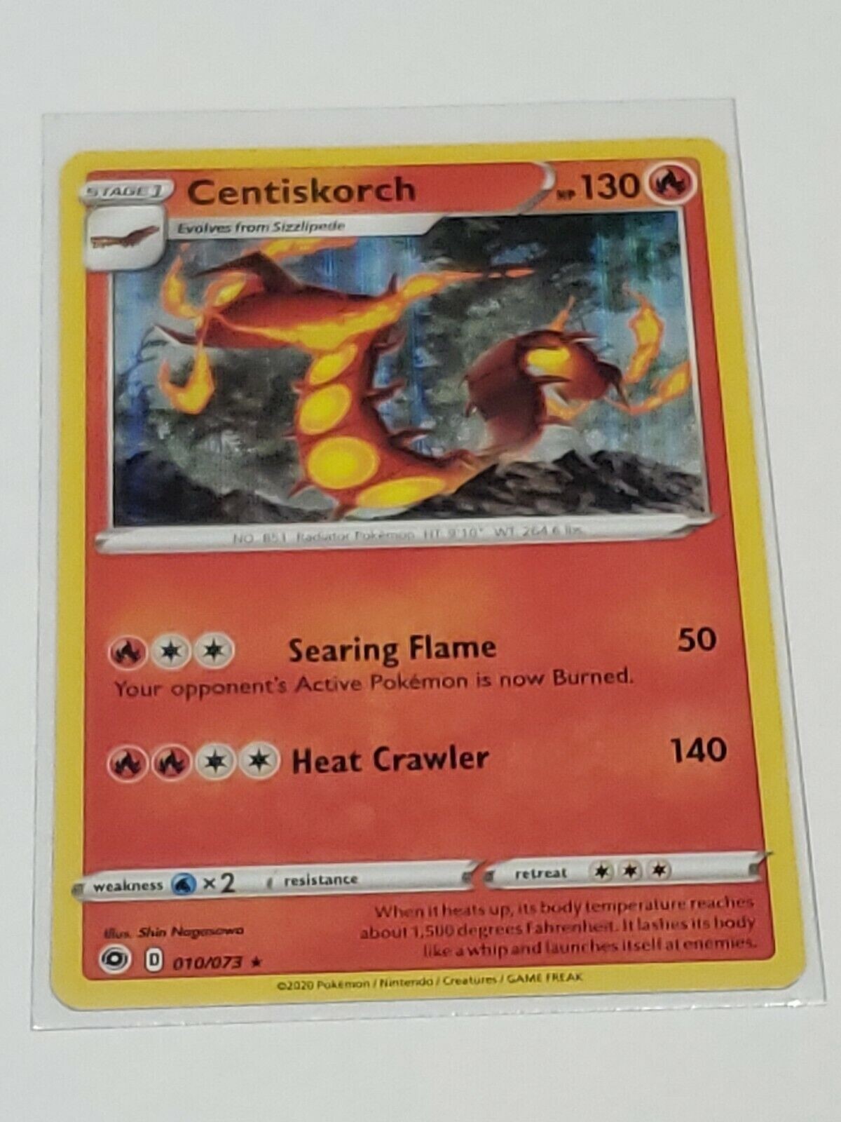 Centiskorch Champions Path 010/073 Holo Rare NM Pokemon Card PWE