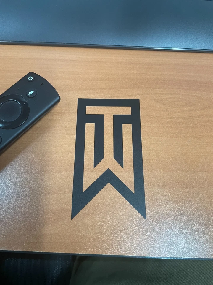 TW Tiger Woods Vinyl decal sticker 4 inches tall black