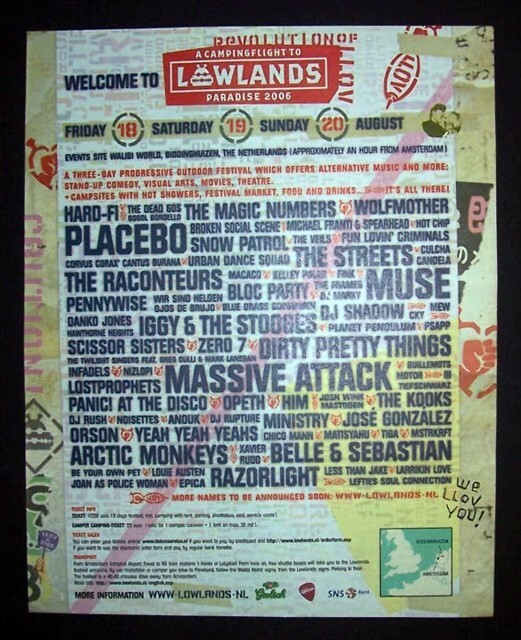 Massive Attack Muse Placebo Him Lowlands Music Festival 2006