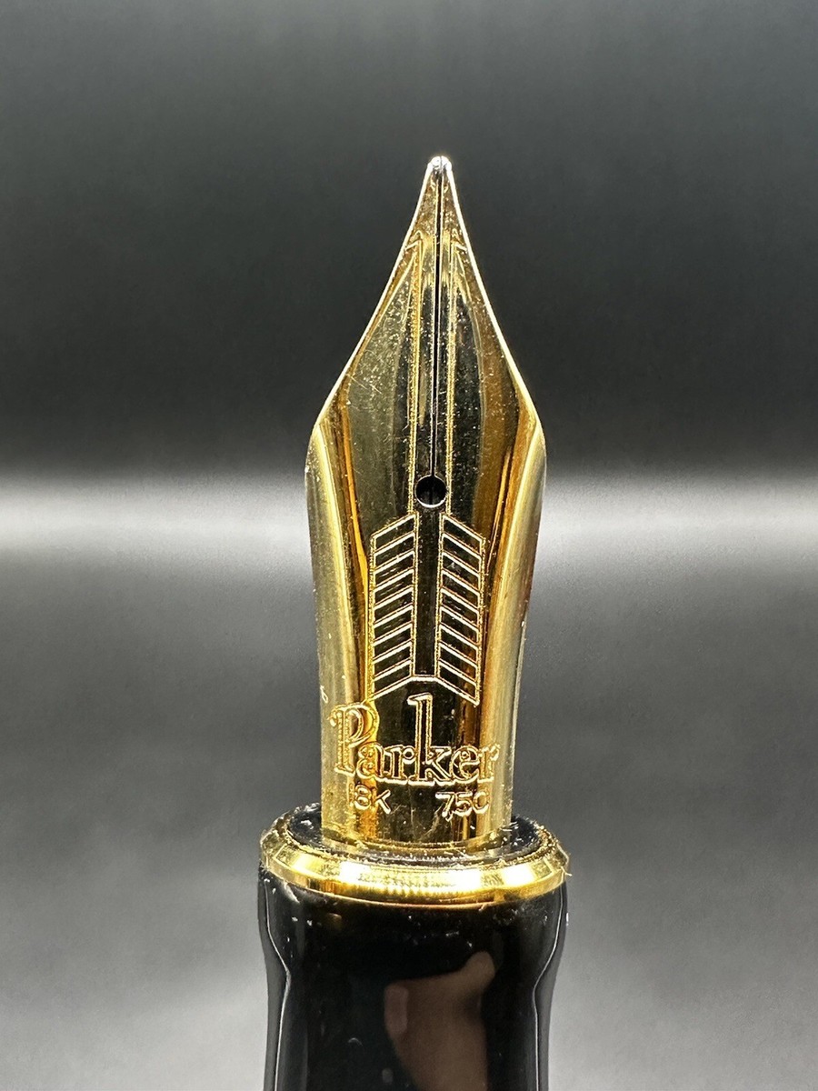 Stylo Plume Parker Duofold Centennial Lucky 8 - Plume Or 18 Ct Medium, édition Limitée 2008, Occasion