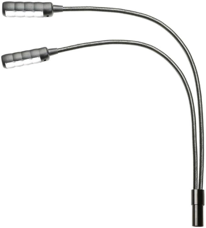 Ultrahelle 2-Arm LED XLR 3 pol Schwanenhals Mischpult Lampe DJ Flexi Mini Light - Bild 2 von 4