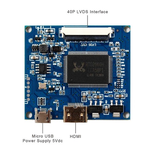 8inch ZJ080NA-08A 1024X600 LCD Screen With HD Board 5VDC Power No OSD - 第 3/4 張圖片