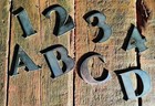 Metal Letters Numbers 3" Small Sign Home Shop Garden Cafe Bar Wall Door Word