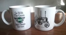 John Deere Model GP Wide Tread Tractor 1929-1933 Coffee Mugs Set of 2 NOS