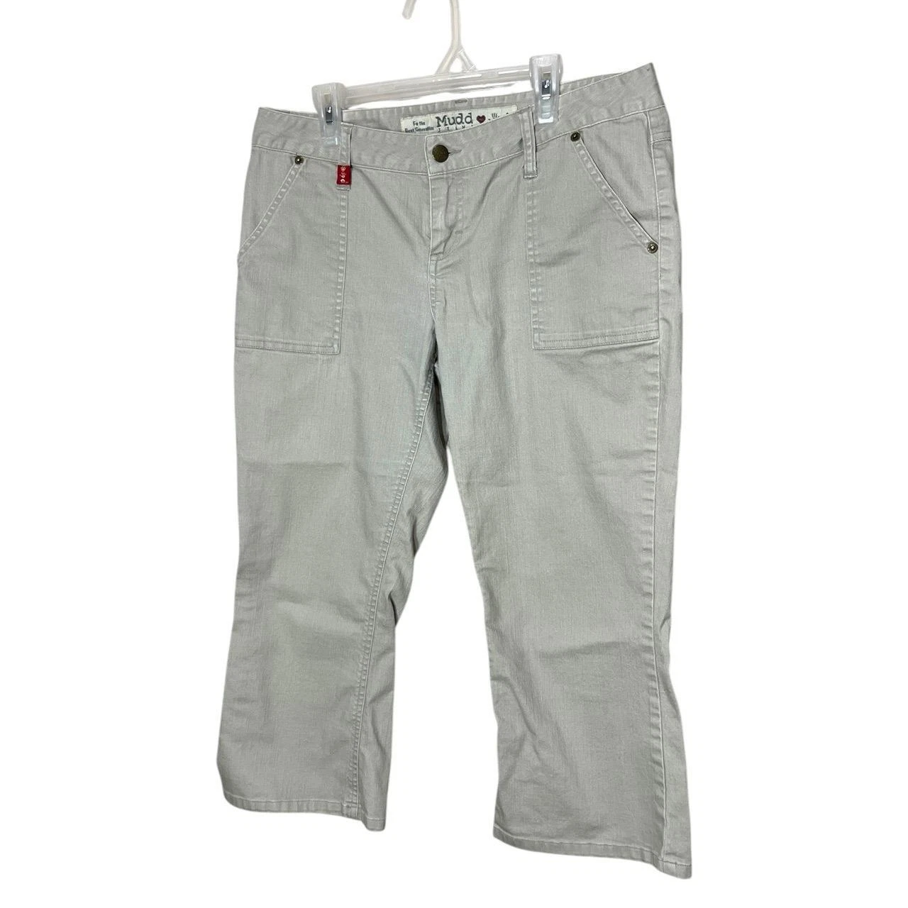 Mudd Y2K Low Rise Khaki Capris Pants Size 11