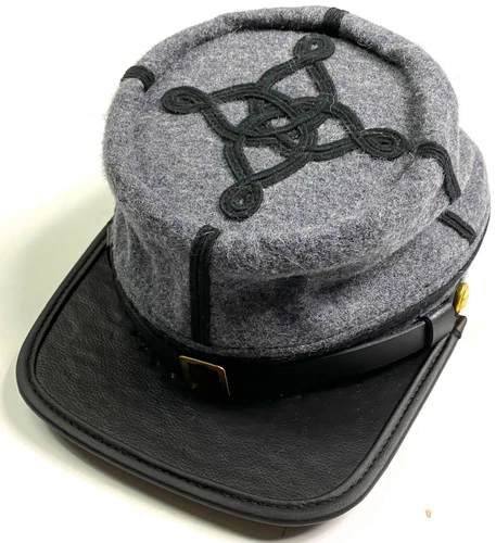 CIVIL WAR CONFEDERATE CSA CAPTAIN INFANTRY OFFICER KEPI FORAGE CAP-LARGE
