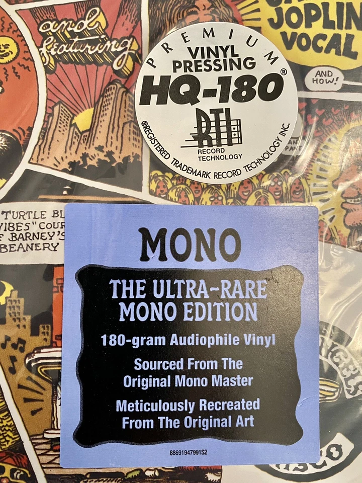 Cheap Thrills Big Brothers & The Holding Co Rare Mono Ed 180g Vinyl Janis Joplin - Image 3 of 3