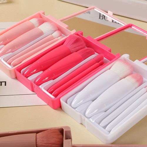 Soft Hair Mini Eye Brush Makeup Brush With Mirror Box 5Pcs/Set Blush Brush - Picture 3 of 20