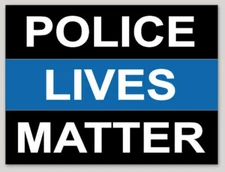 3 Inch Non-Reflective Police Lives Matter Thin Blue Line Sticker Decal