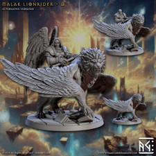 Malak Lion Rider - Mounted Angelic Warrior - Artisan Guild - Dungeons and Dragon