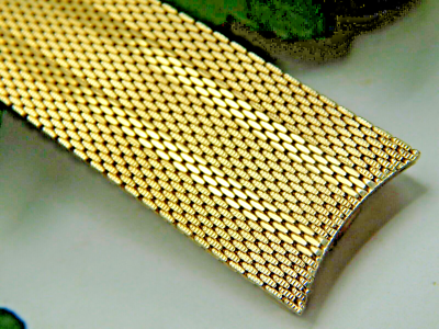 Vintage yellow gold filled mesh Kestenmade LONGINES integrated watch band 17.5mm Vintage yellow gold filled mesh Kestenmade LONGINES integrated watch band 17.5mm