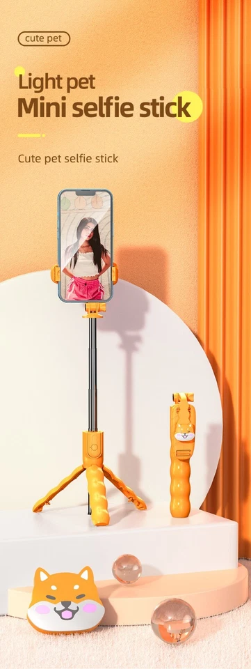 Soporte portátil para selfies palo trípode teléfono escritorio soporte de escritorio para iPhone/Samsung Foto 3 de 4