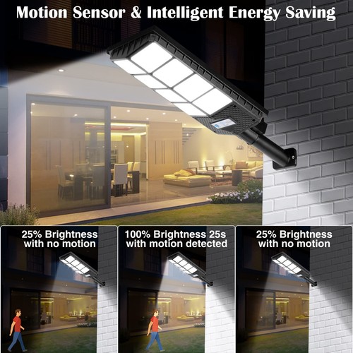 Solar Street Lights Outdoor Waterproof 6500k 10000lm 448 Leds Solar Parking Lot - Picture 5 of 6