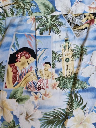 Vintage Mens Nui Nalu Aloha Hawaiian style Shirt Size M - Picture 10 of 21