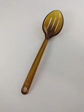 Robinson Knife Co. Ultratemp Slotted Spoon Brown Amber 11.5” Long Vintage