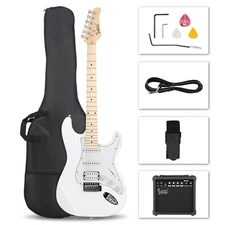 6 String GST Stylish H-S-S Pickup Electric Guitar Kit with 20W AMP Bag Strap