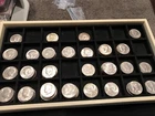 25 NEW & UNCIRCULATED JOHN F. KENNEDY HALF DOLLAR COINS FROM 1964 TO 1994 PHOTOS