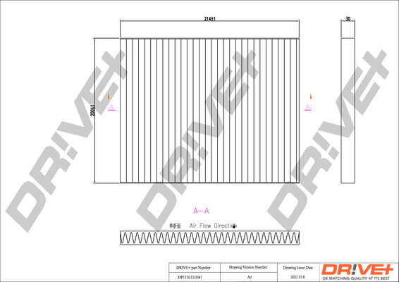 Dr!ve+ DP1110.12.0341 Filter, Innenraumluft FÜR Alfa Romeo Ferrari-image