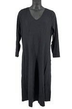 J Jason Wu Long Sleeve V Neck Knit Dress Black