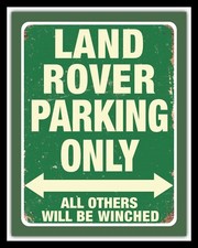LAND ROVER PARKING RANGE ROVER EVOQUE DEFENDER METAL WALL SIGN OTHERS LISTED 582