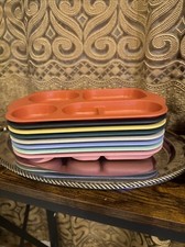 12 8pc Reusable/unbreakable Divided Plates Microwave/disheasher Safe