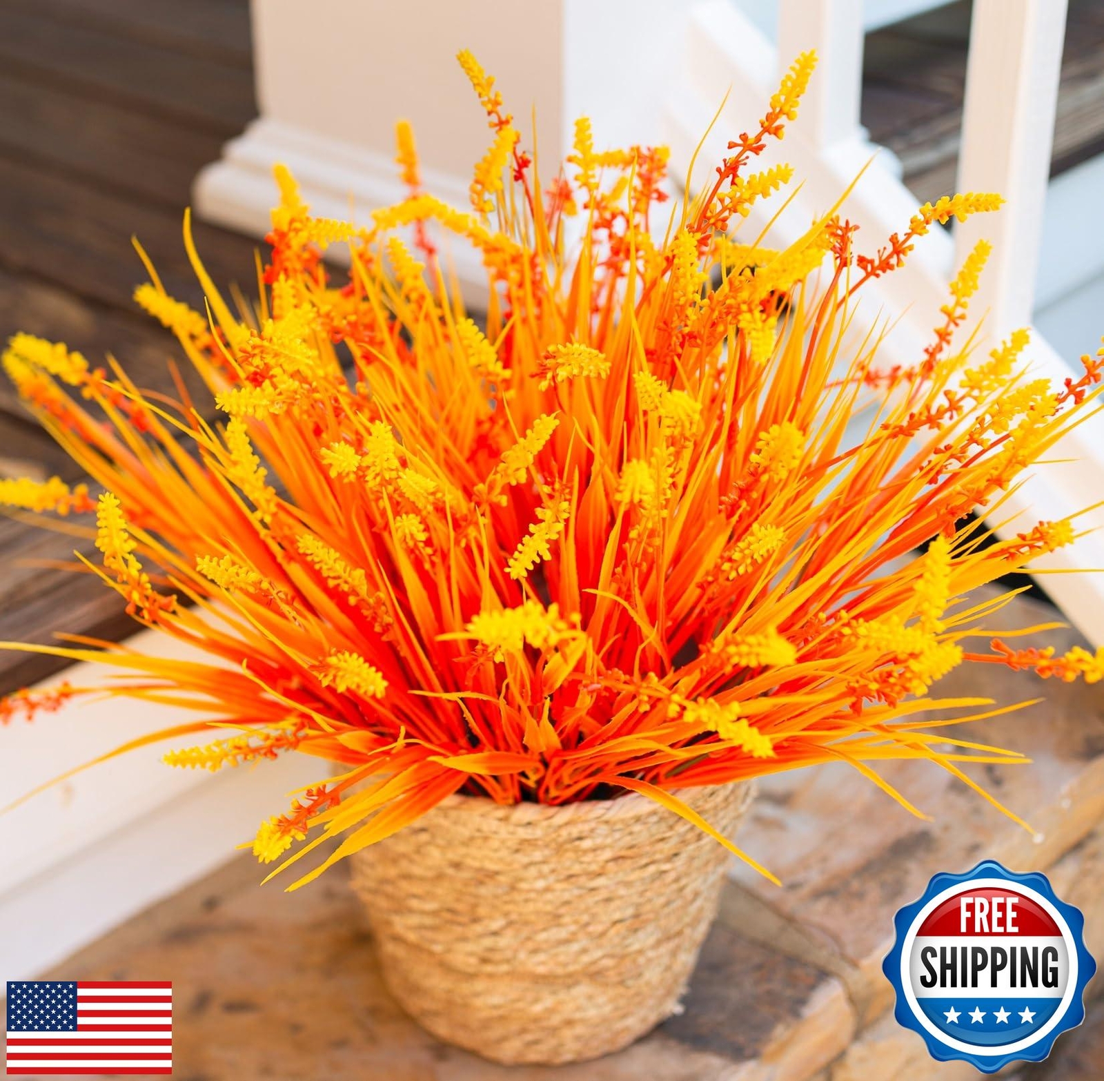 Artificial Fall Fake Outdoor Plants Flowers for Autumn Decoration,10 Bundles