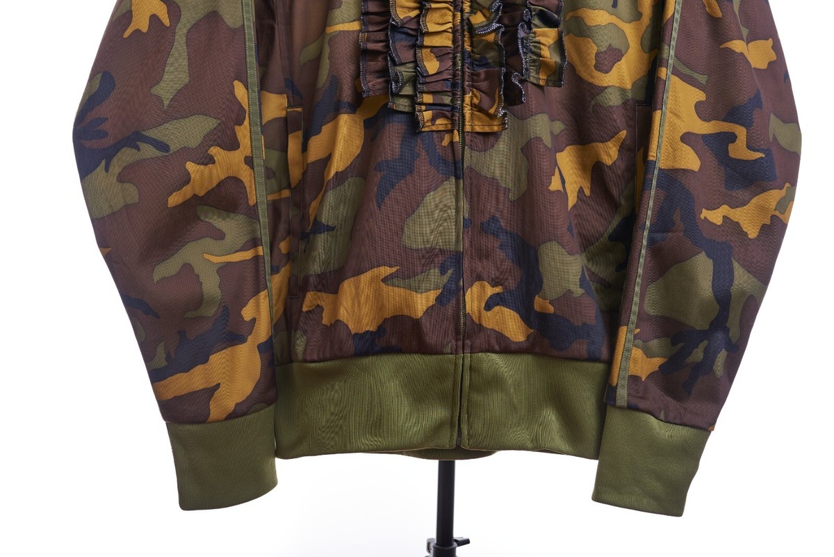 EXTREMELY RARE Adidas x JEREMY SCOTT Track Jacket Camo Ruffle Size