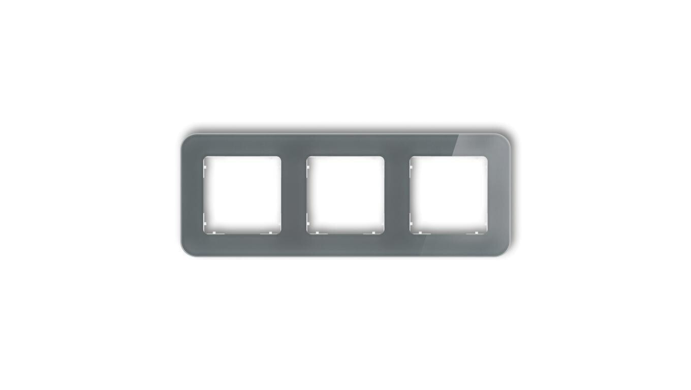 ICON Universal triple rounded frame - glass effect (frame: graphite, bott /T2UK