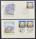 2 x 1988 Australian Bicentenary Joint Issue With New Zealand NZ FDC Covers