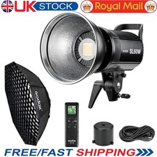 Godox SL60W 5600K Studio LED Video Light Continuous Light + 95cm Grid Softbox