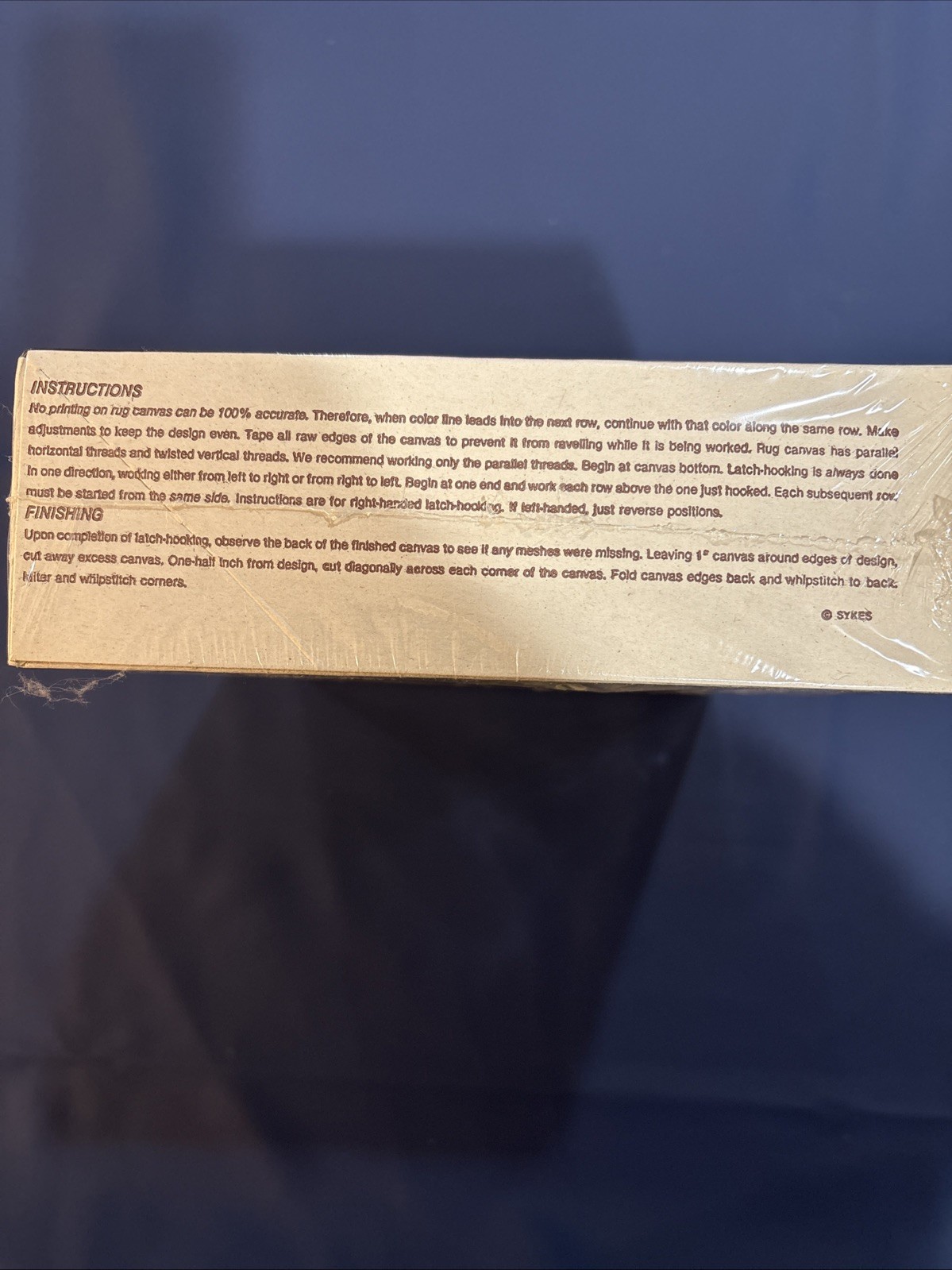 Sew Simple Latch Hook Kit, Pansies, sealed in box, Yellow Purple, 12x12”