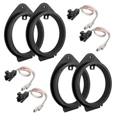 4PCS 6.5 Inch Speaker Adapter Spacer Ring w/Speaker Wiring Harness Plug Replacem