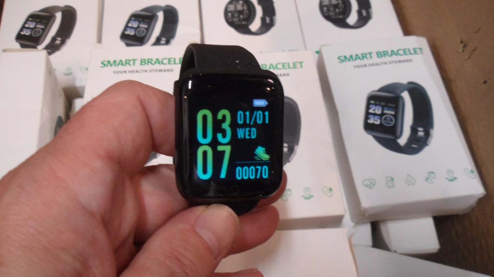 Lot of 10 Smart Bracelet "Your Health Steward" Fitness Tracker/ Smart Watch
Opens in a new window or