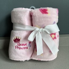 Kidgets Sweet Princes Lovey Fleece Blanket Crowns Tiaras Set Of 2
