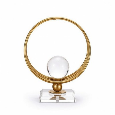 Kristallkugel Ornament klar Kristallkugel mit Metallrahmen Glas für Wohnzimmer